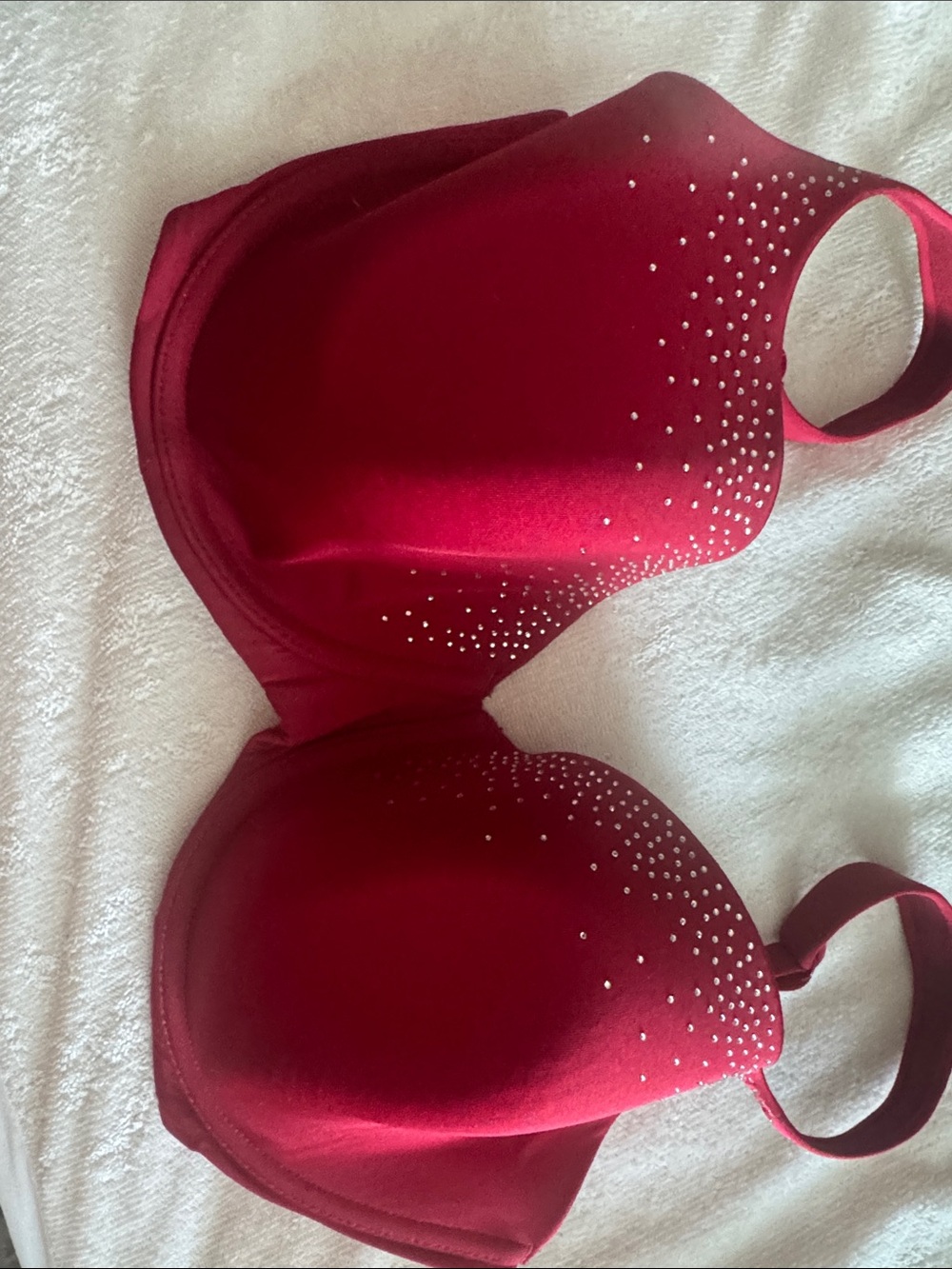 La SENZA Red Padded Bra with Crystal Detail
